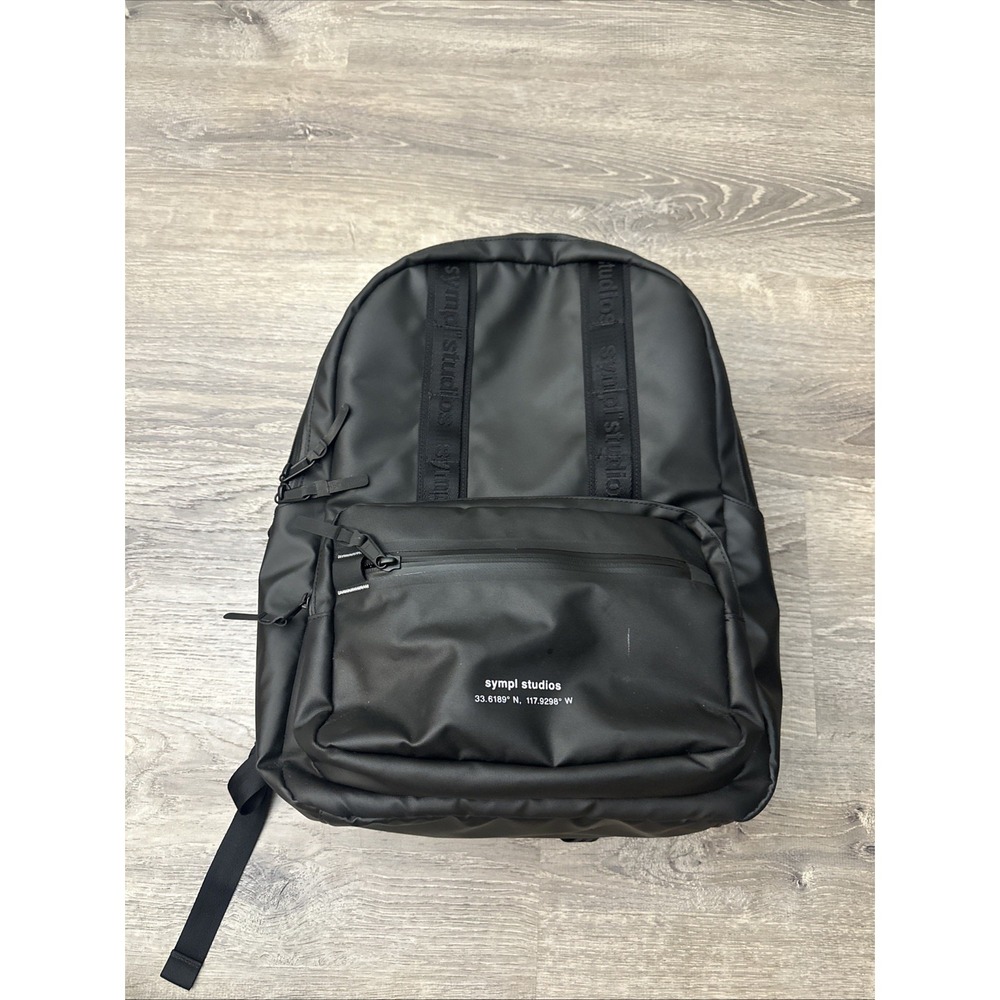 SYMPL Studios Backpack - Black Laptop Commuter Daypack 20L